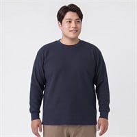 大きいサイズ ビックワッフルトレーナー メンズ GREATESS(グレイテス)(コイアオ-3L)