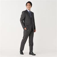 洗えるストレッチレギュラースーツ メンズ(チャコ－ルグレ－-A3)