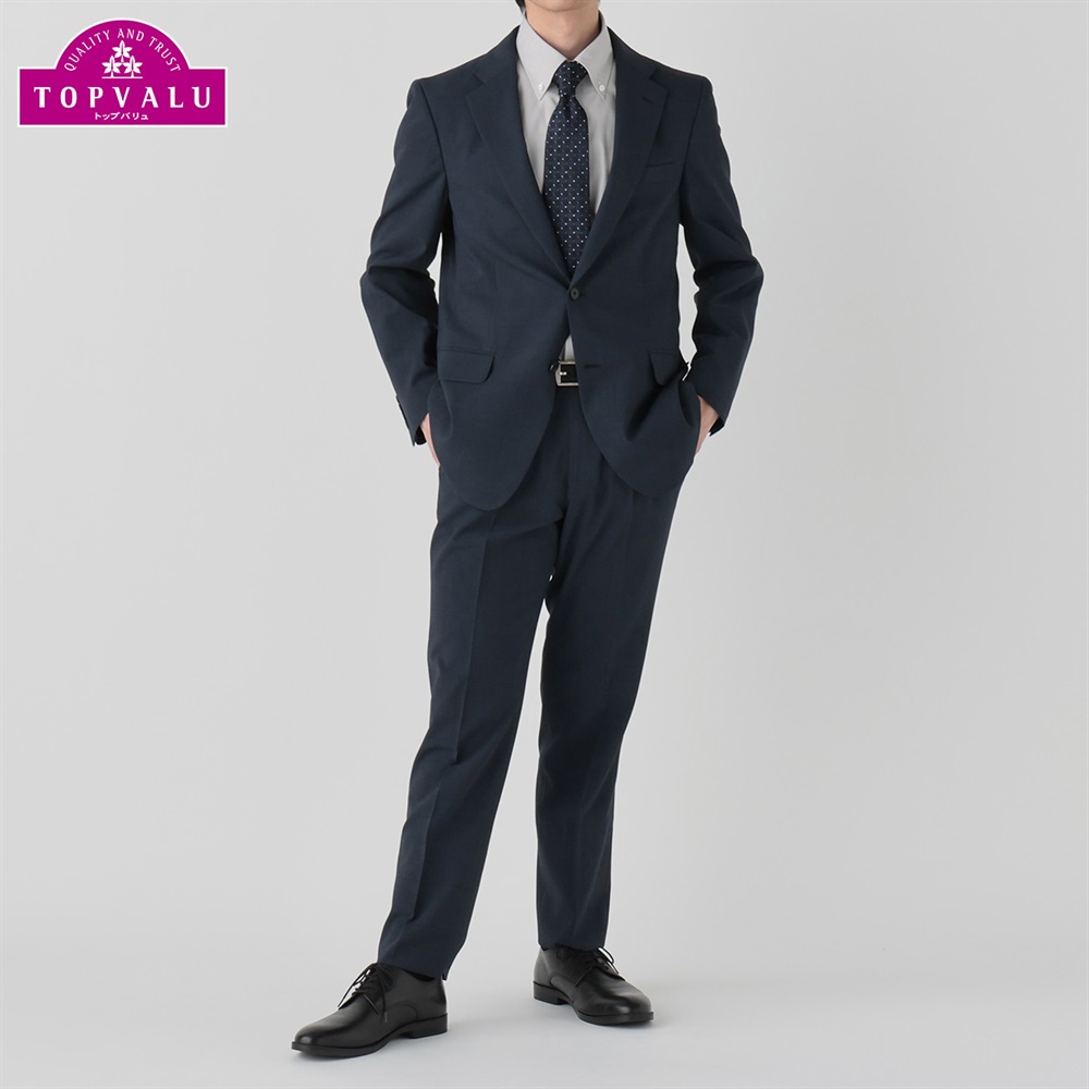 美品★イオントップバリュ★濃紺ビジネススーツ ジャケットとパンツセット★BB7 メンズビジネススーツSALE① メンズビジネススーツSALE | イオン