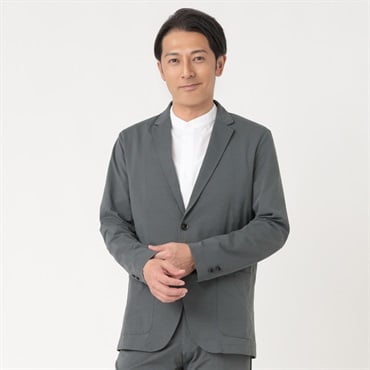 URBAN SQUARE ハイブリッドジャージ テーラードジャケット メンズ(ウスクロ-S)