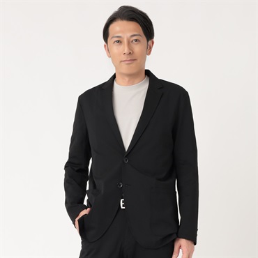 URBAN SQUARE ハイブリッドジャージ テーラードジャケット メンズ(クロ-S)