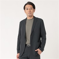 URBAN SQUARE ハイブリッドジャージ テーラードジャケット メンズ(チャコ－ルグレ－-S)
