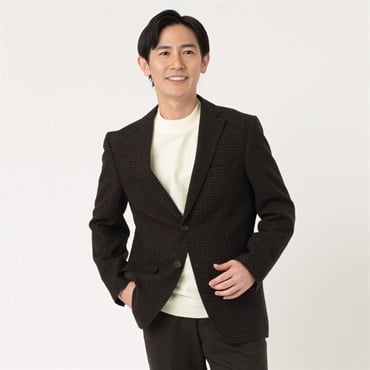 尾州織 ツイードジャケット メンズ(コイチャ-M)