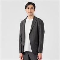 NEO FIT デニムライクセットアップジャケット メンズ(チャコ－ルグレ－-S)
