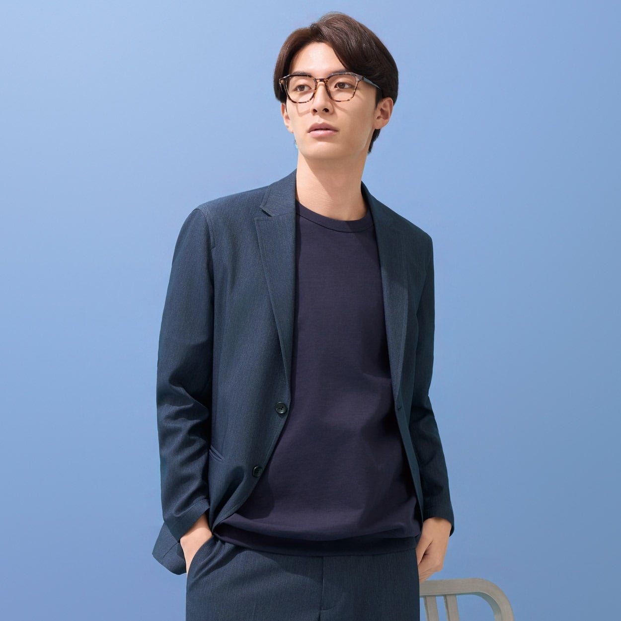 ☆かずaeon ＋X39セット3個セット NEO FIT デニムライクセットアップジャケット メンズ | イオンスタイル