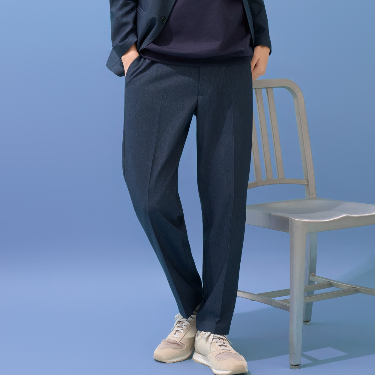 NEO FIT デニムライクセットアップパンツ メンズ | イオンスタイル