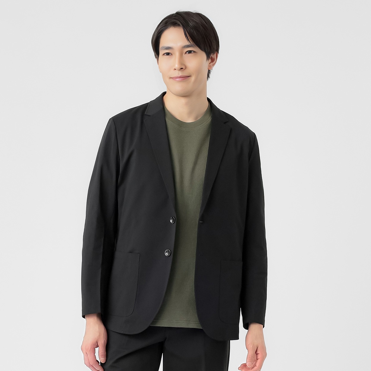 NEO FIT ストレッチジャージセットアップジャケット メンズ(クロ-L)