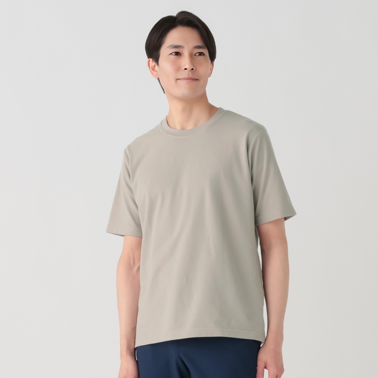 DAUSPICE  半袖鹿の子Tシャツ メンズ(ウスチャ-M)