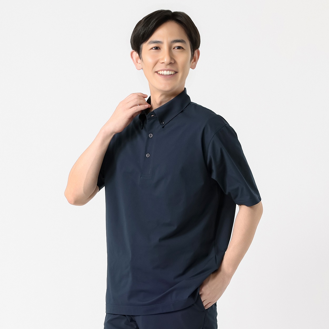 NEO FIT ジャガードメッシュポロシャツ メンズ(コイアオ-M)