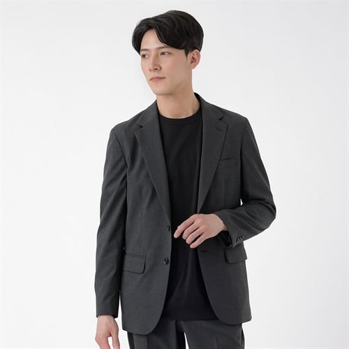 トップバリュ(TOPVALU) マジ楽 CARREMAN セットアップジャケット メンズ(チャコ－ルグレ－-S)