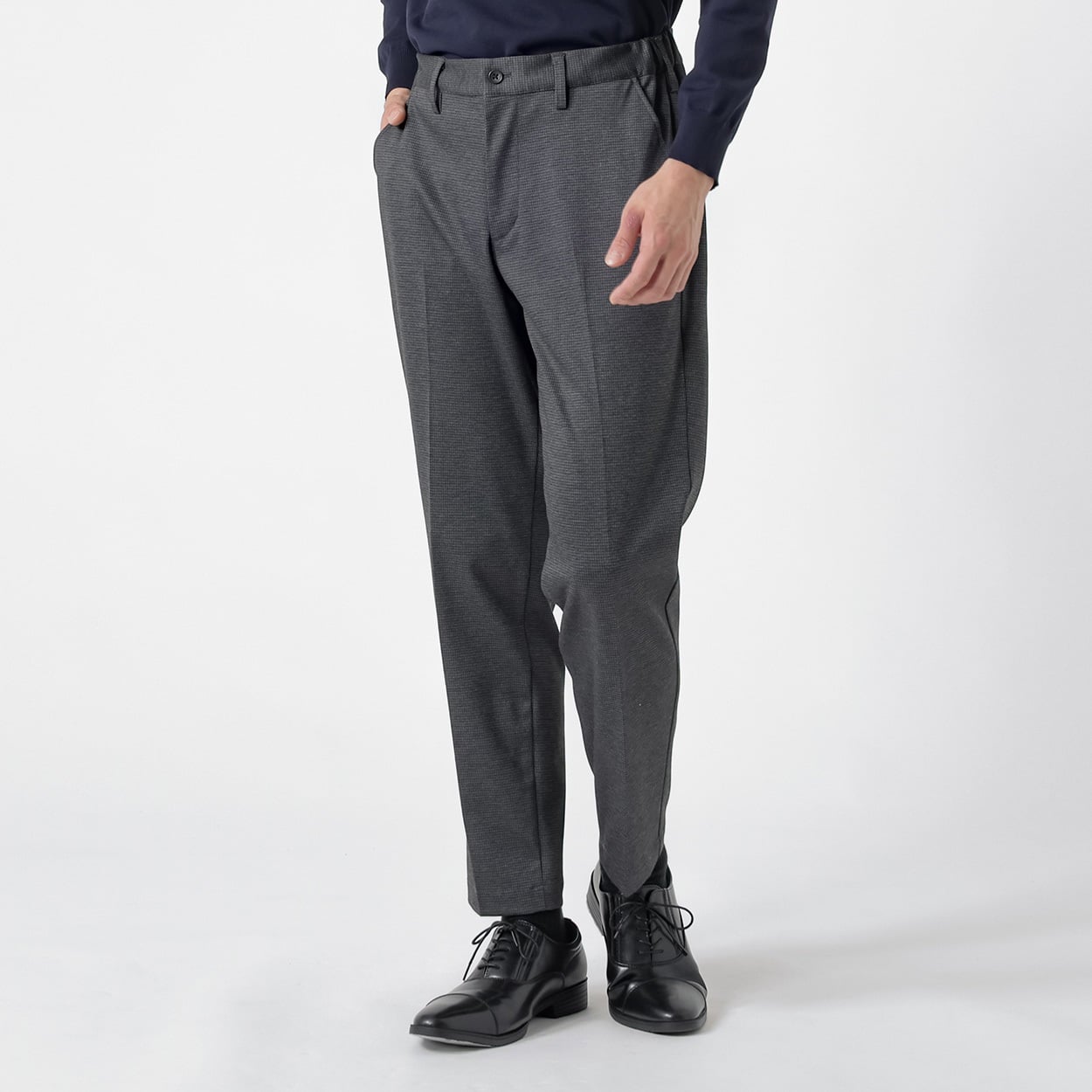 NEO FIT ストレッチニット セットアップ パンツ メンズ(ウスクロ-M)