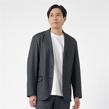 DAUSPICE 起毛セットアップ ジャケット メンズ(チャコ－ルグレ－-S)