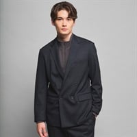 DAUSPICE 起毛セットアップジャケット（ブラック・W） メンズ(クロ-S)
