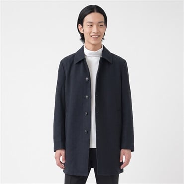 NEO FIT ウールライクステンカラーコート メンズ(コイアオ-M)