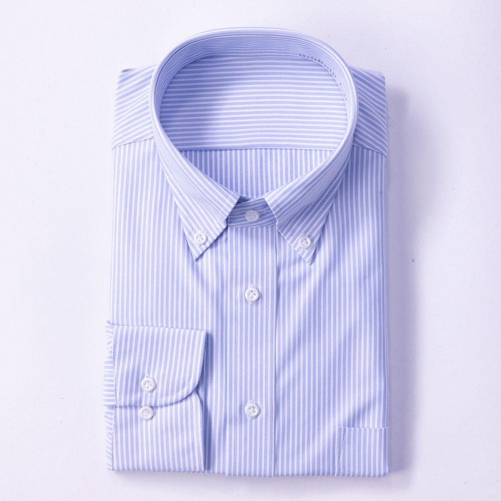 ノンアイロンニット  ボタンダウンドレスシャツ レギュラーフィット 　メンズ(Ａウスアオ-2XL(45-86))