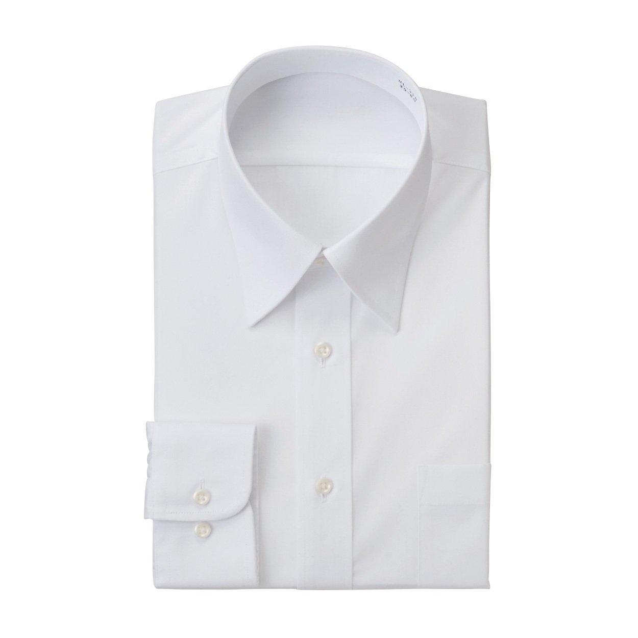 スリムワイシャツ 白ブロード長袖ドレスシャツ メンズ | イオン