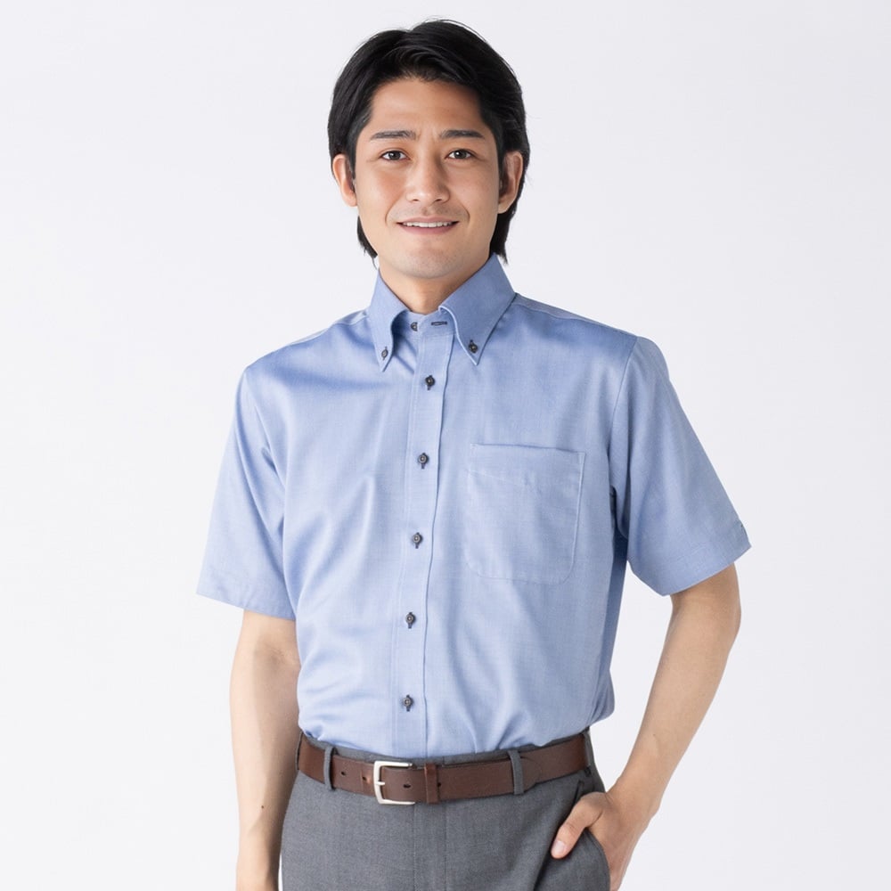 100％本物保証！ marie claire homme 通気織トレンドスタイル半袖ドレスシャツ トップス