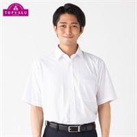 マジ楽ノンアイロンニットドレスシャツ 半袖 セミワイド メンズ