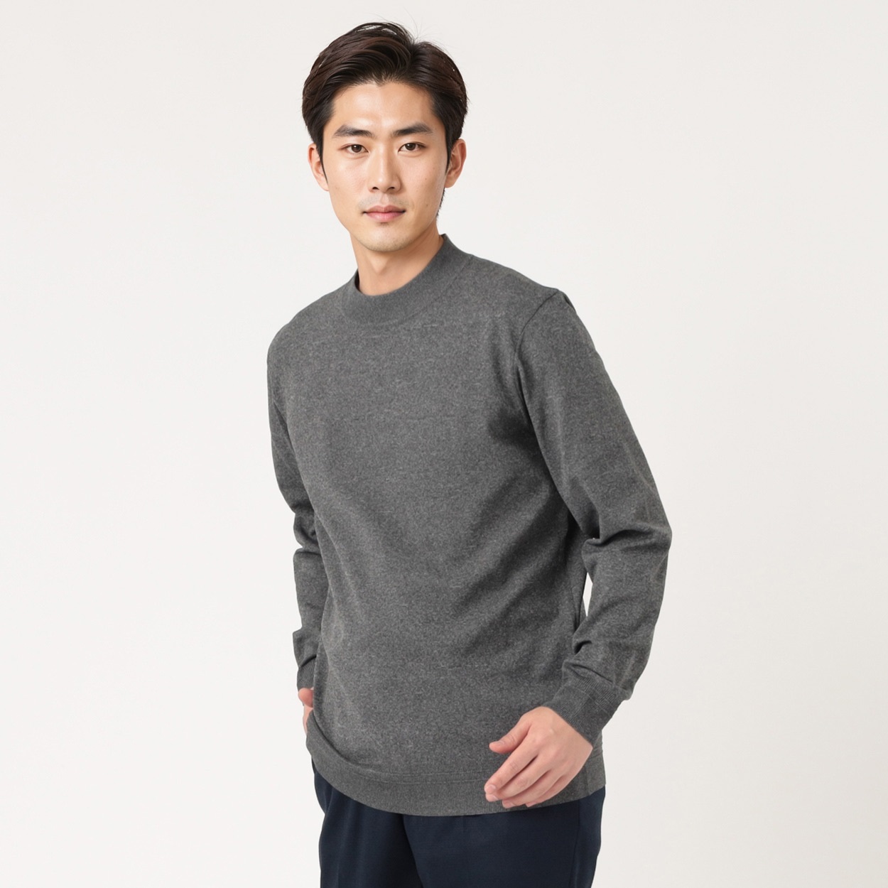 RECESSIONISTA 14G天竺モックネックセーター メンズ | イオンスタイル