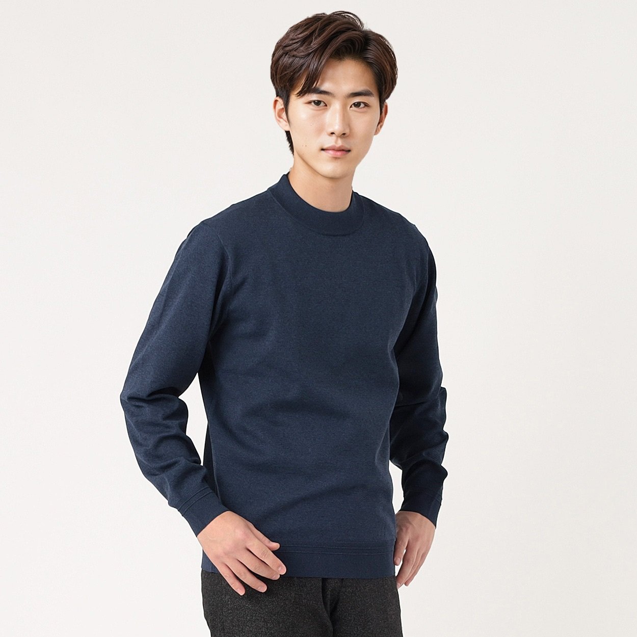 RECESSIONISTA 14G天竺モックネックセーター メンズ | イオンスタイル