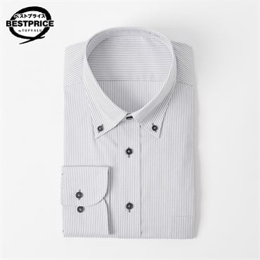  形態安定長袖ドレスシャツ ボタンダウン衿 レギュラーフィット メンズ  トップバリュベストプライス(TOPVALU BESTPRICE )(Ａウスクロ-39-80)