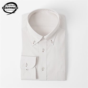  形態安定長袖ドレスシャツ ボタンダウン衿 レギュラーフィット メンズ  トップバリュベストプライス(TOPVALU BESTPRICE )(ウスチャ-39-80)