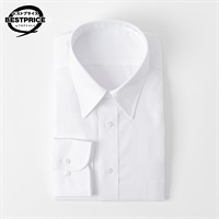 形態安定長袖ドレスシャツ レギュラーカラー レギュラーフィット メンズ  トップバリュベストプライス (TOPVALU BESTPRICE ） (シロ-39-80)