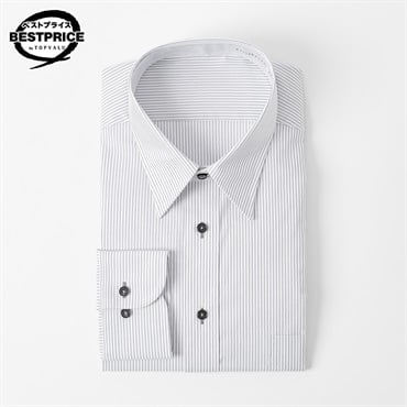 形態安定長袖ドレスシャツ レギュラーカラー レギュラーフィット メンズ  トップバリュベストプライス (TOPVALU BESTPRICE ） (ウスクロ-39-80)