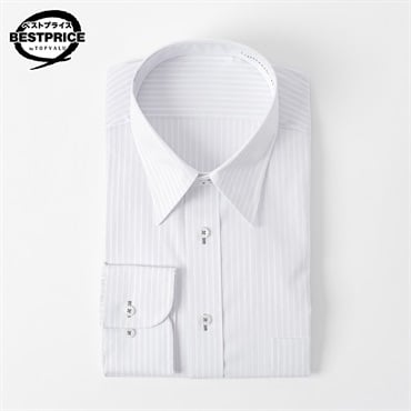 形態安定長袖ドレスシャツ レギュラーカラー レギュラーフィット メンズ  トップバリュベストプライス (TOPVALU BESTPRICE ） 