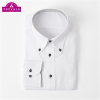 トップバリュ(TOPVALU) PEACE FIT COOL 通気性の良い長袖ドレスシャツ ボタンダウン衿 レギュラーフィット メンズ(アイボリー-39-80)
