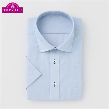 PEACE FIT COOL 通気性の良い半袖ドレスシャツ セミワイド衿 レギュラーフィット メンズ トップバリュ(TOPVALU)
