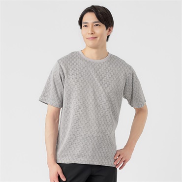 NEO FIT 幾何学柄クルー半袖Tシャツ メンズ