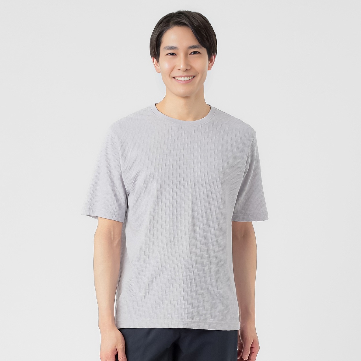 NEO FIT リンクスジャガードクルーネックTシャツ メンズ(Ａウスクロ-XL)