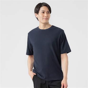 NEO FIT リンクスジャガードクルーネックTシャツ メンズ(コイアオ-M)