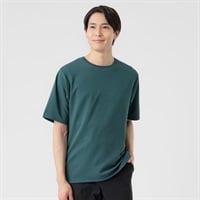 NEO FIT ボーダージャガードクルーネックTシャツ メンズ(Ａアオ-M)