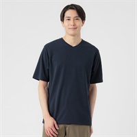 NEO FIT ボーダージャガードVネックTシャツ メンズ(コイアオ-M)