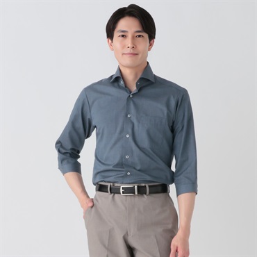 七分袖アイスニングシャツ レギュラーフィット メンズ hiromichi nakano(ヒロミチナカノ)(コイアオ-45)