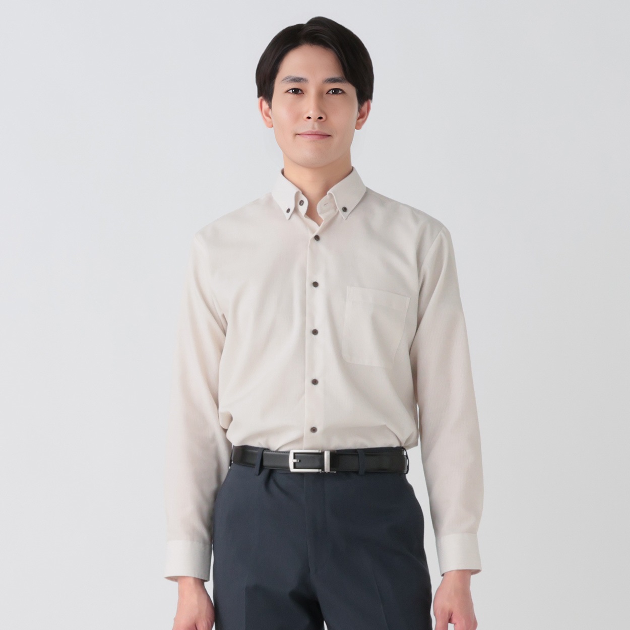 清涼快適オフィスカジュアル スリムフィット メンズ hiromichi nakano(ヒロミチナカノ)(ウスチャ-LL)