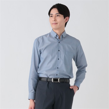 清涼快適オフィスカジュアル スリムフィット メンズ hiromichi nakano(ヒロミチナカノ)(アオ-M)