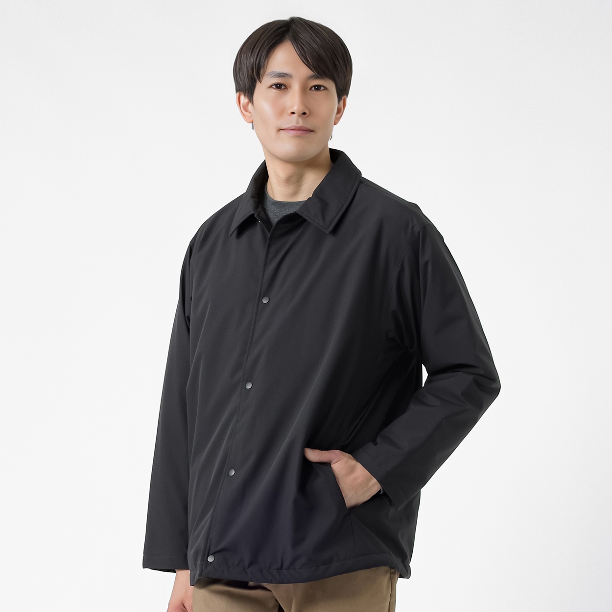 NEO FIT 裏ラミネート中綿ジャケット メンズ(クロ-XL)