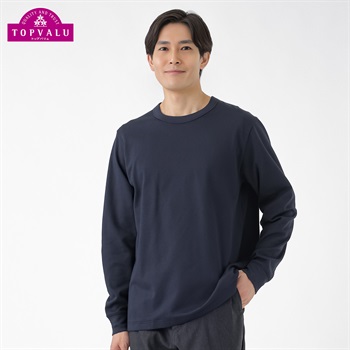 トップバリュ(TOPVALU) 裏起毛 Tシャツクルーネック メンズ(コイアオ-S)