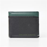 BENETTON カラーコンビ L型ファスナー付き二つ折り財布  メンズ