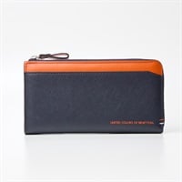 BENETTONカラーコンビ L型ファスナー付き長財布  メンズ(コイアオ-ｺﾐ)