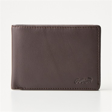 CROCODILE 本革　二つ折り財布 メンズ　 ゴートレザー 山羊革 ソフトタッチ(コイチャ-ｺﾐ)