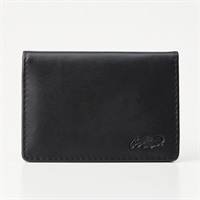CROCODILE　本革 二面パスケース 　メンズ　定期入れ  ゴートレザー 山羊革 ソフトタッチ(クロ-ｺﾐ)