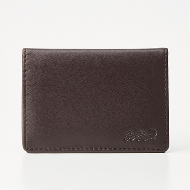CROCODILE　本革 二面パスケース 　メンズ　定期入れ  ゴートレザー 山羊革 ソフトタッチ(コイチャ-ｺﾐ)