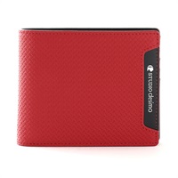 STUDIO desimo カード入れ折りたたみ財布　 メンズ (アカ)