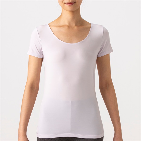 SilkyFACT 3分袖 レディス トップバリュ PEACE FIT(ピースフィット)(hk)(ムラサキ-XL)