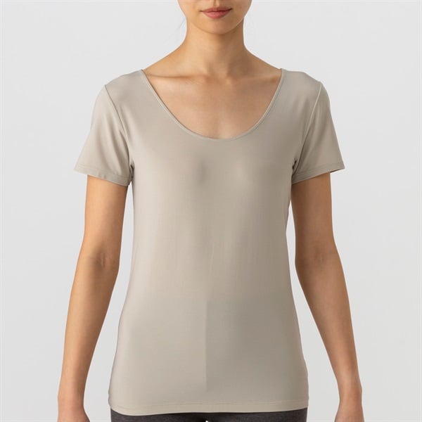 SilkyFACT 3分袖 レディス トップバリュ PEACE FIT(ピースフィット)(hk)(Ａベージュ-2XL)