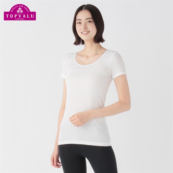 オーガニックコットン 3分袖 レディス(オフ-2XL)